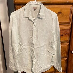 J. Jill Soft Blue Striped Shirt